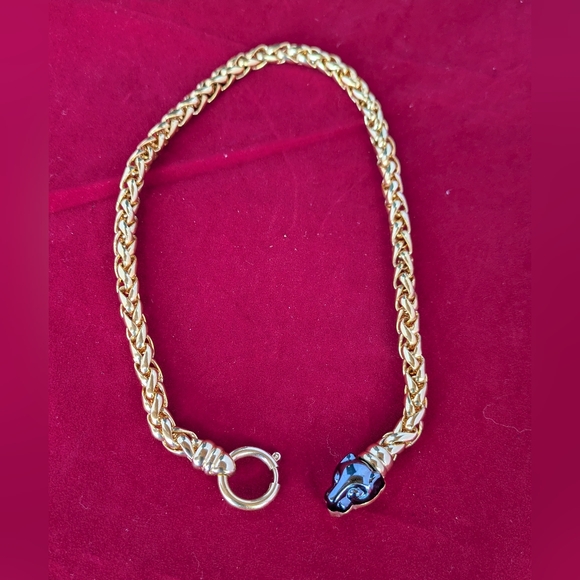 Vintage Fine Gold tone solid collar Panther head closure‎ - Picture 11 of 15